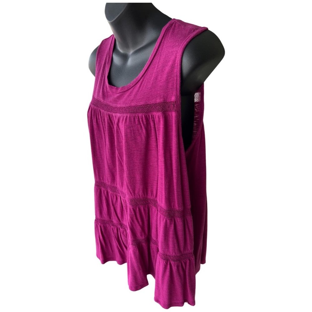 🌸6/20🌸 A-line Boho Tank with Eyelet